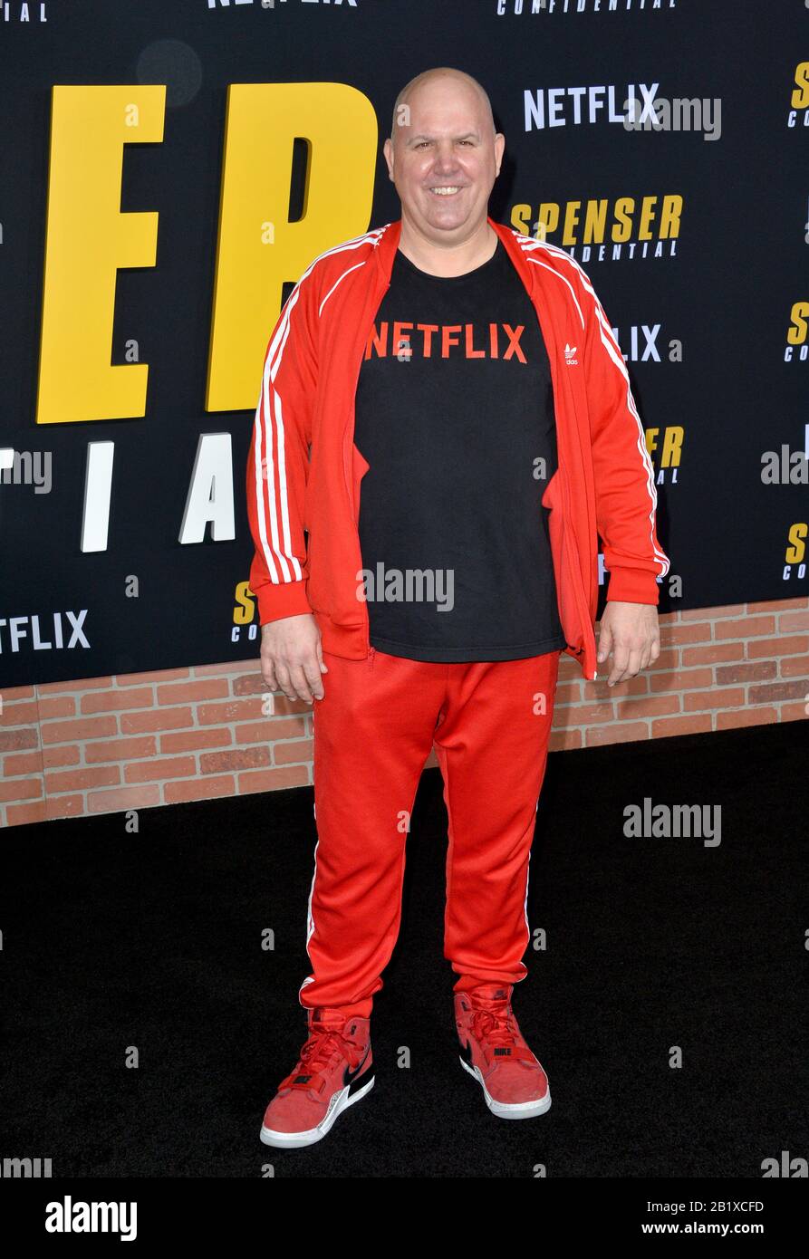 Los Angeles, USA. Februar 2020. Los ANGELES, CA: 27, 2020: James Dumont bei der Weltpremiere von 'Spenser Confidential' im Regency Village Theatre. Bildnachweis: Paul Smith/Alamy Live News Stockfoto