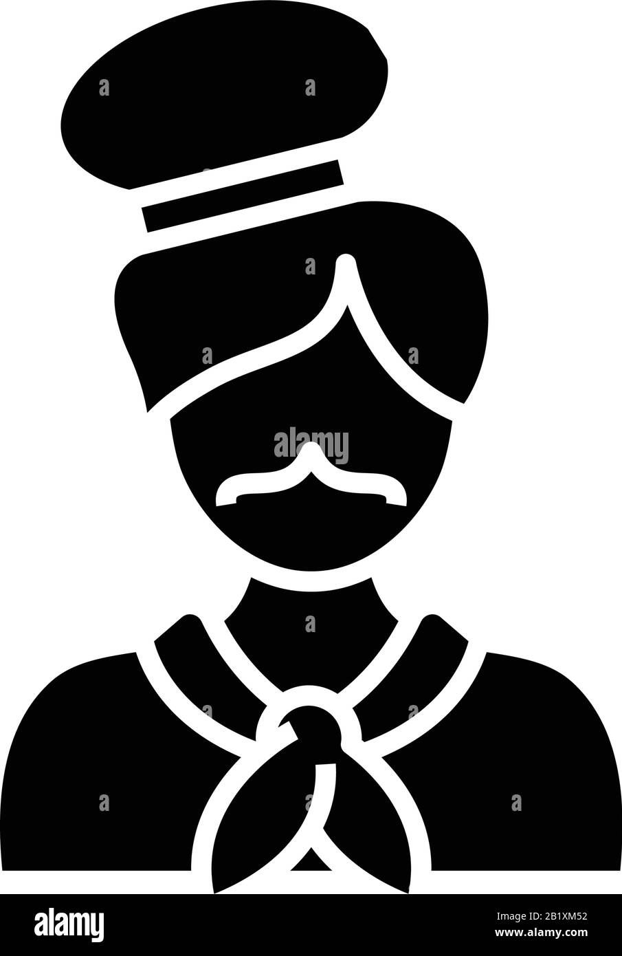 Symbol Kochmeister Schwarz, Konzeptabbildung, Vektor-Flachsymbol, Glyph-Zeichen. Stock Vektor