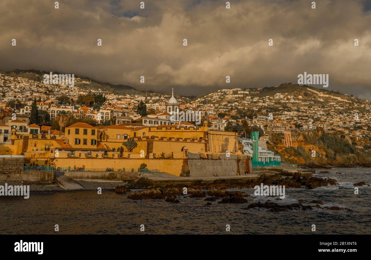 Stadtpanorama, Altstadt, Funchal, Madeira, Portugal Stockfoto