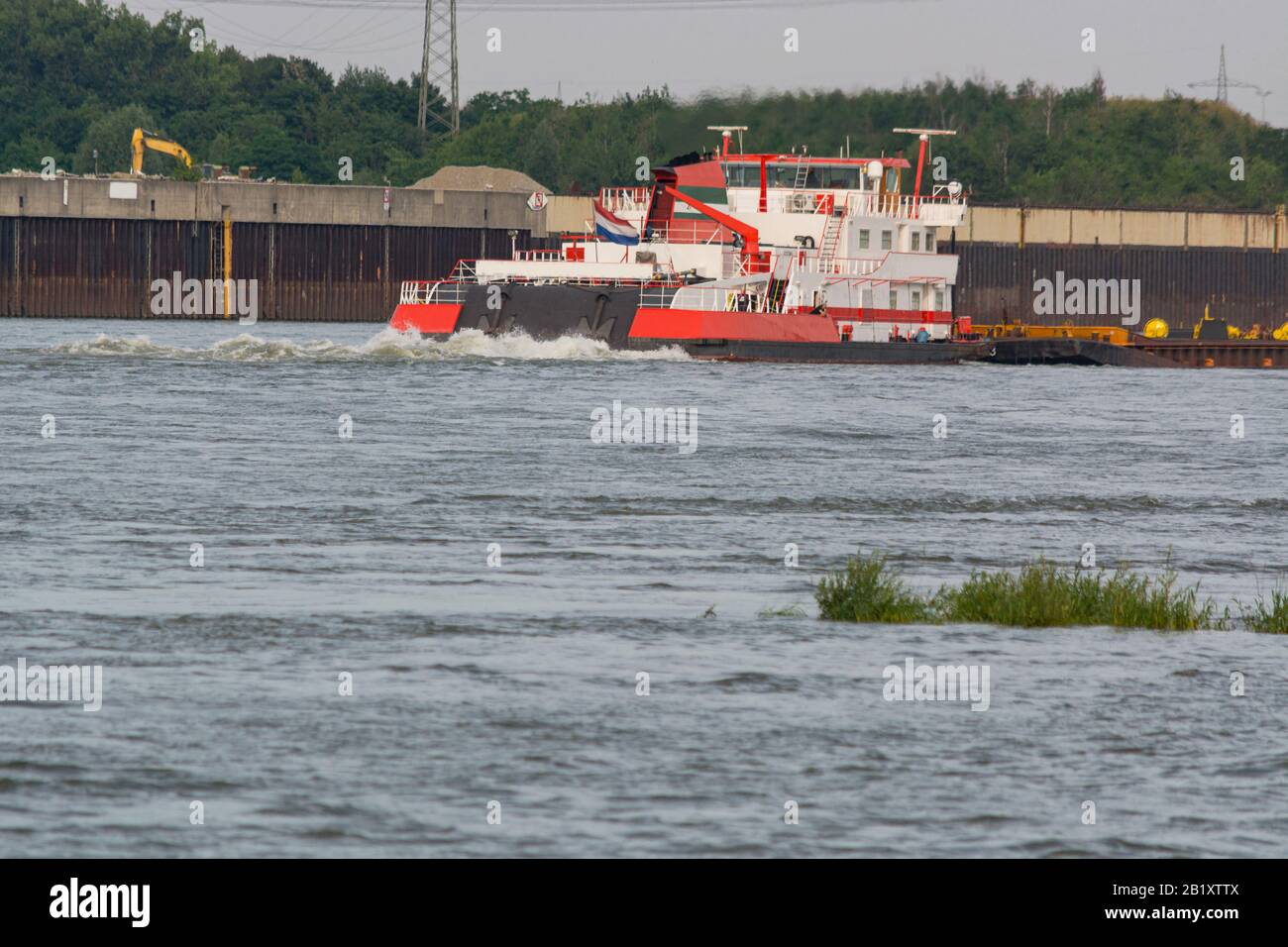 Transport Business Cargo Container Logistics Shipping Service Import und Export international auf dem Wasser. Stockfoto