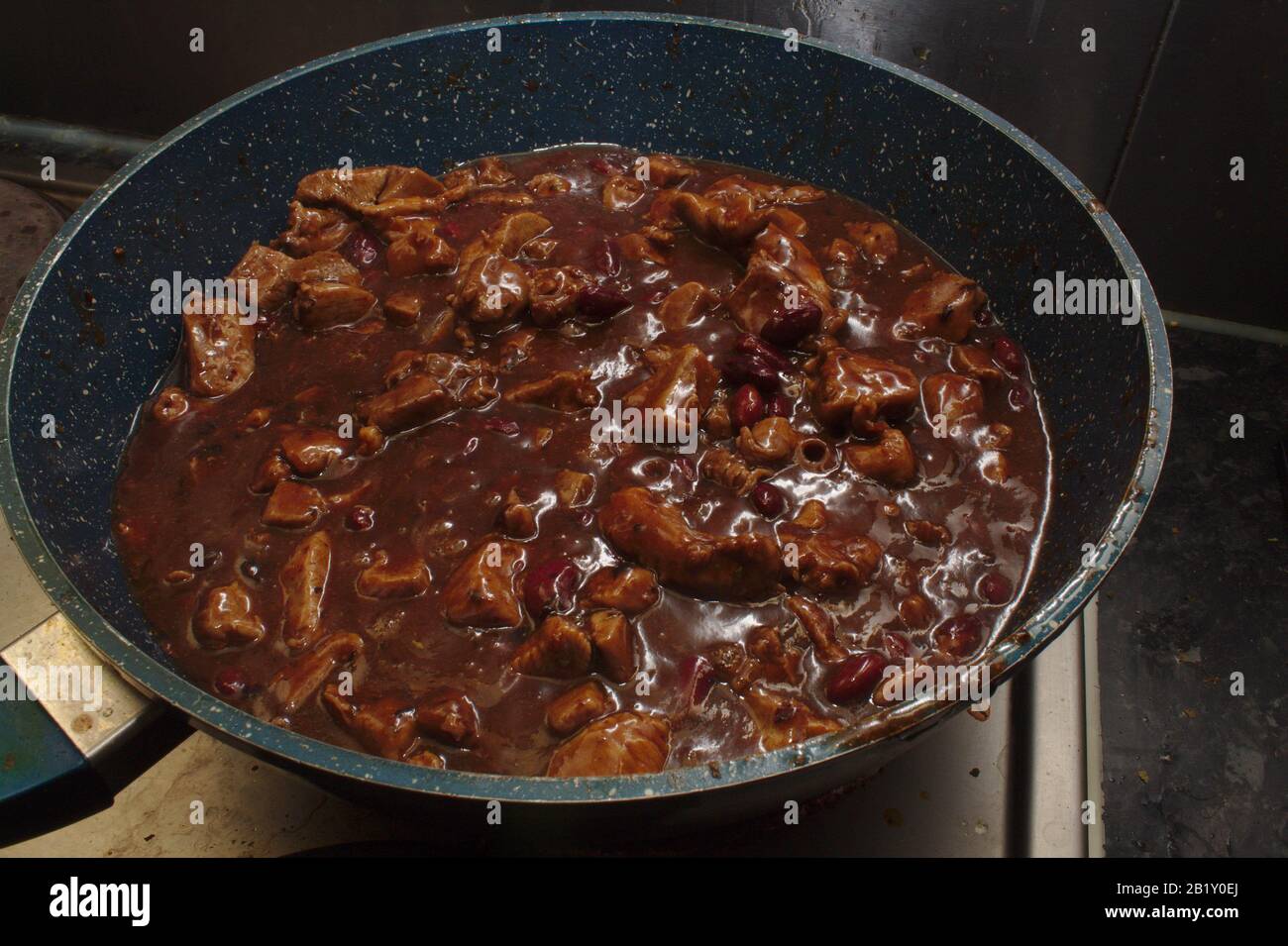 Truthahn-Oberschenkel-Curry Stockfoto