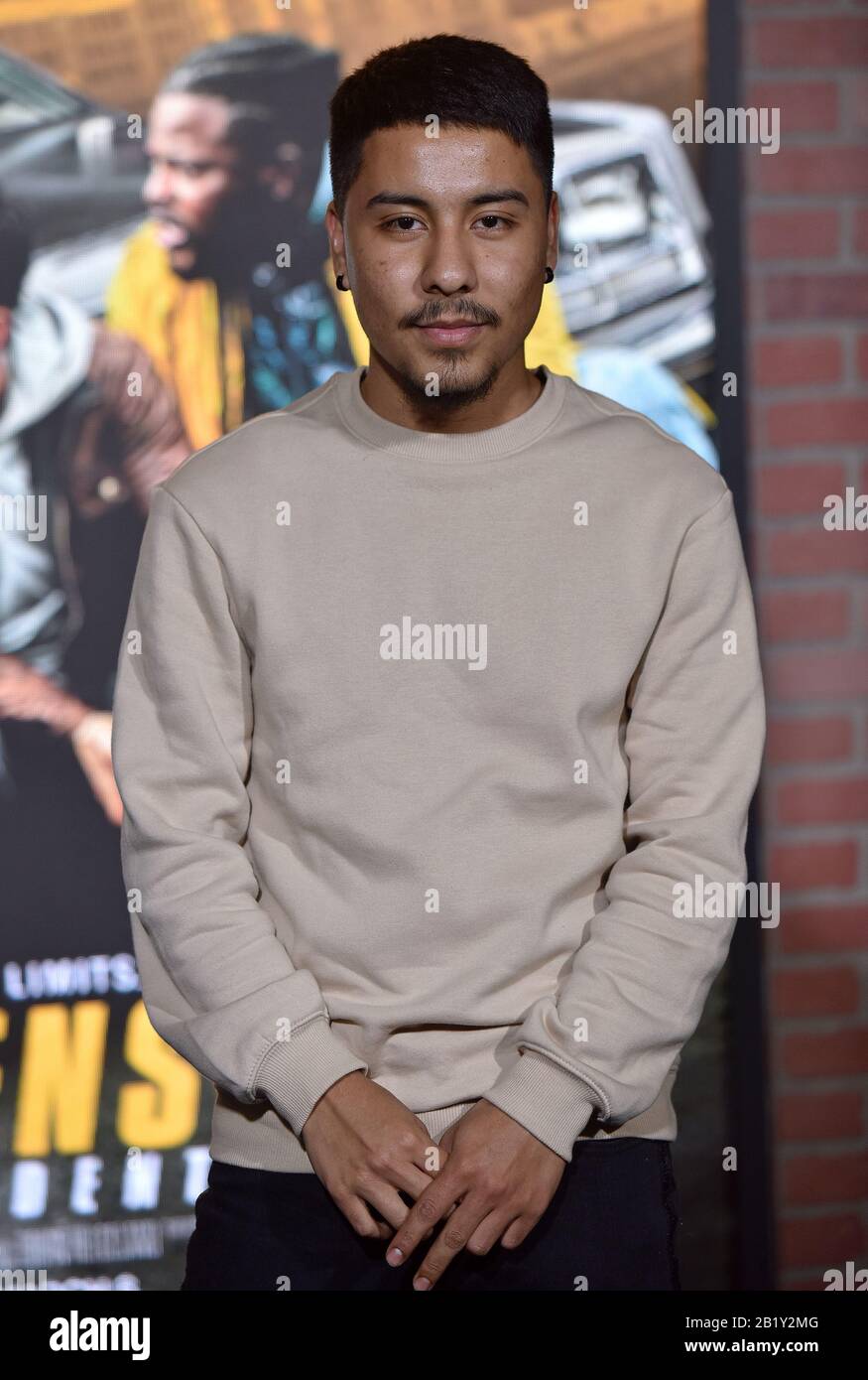 Los Angeles, Vereinigte Staaten. Februar 2020. Jonathan Chavez kommt am Donnerstag, 27. Februar 2020, zur Weltpremiere des "Spenser Confidential" im Regency Village Theatre in Los Angeles, Kalifornien. Foto von Chris Chew/UPI Credit: UPI/Alamy Live News Stockfoto