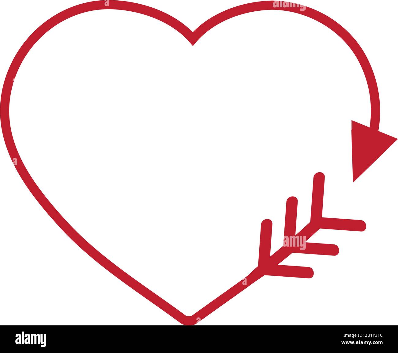 Herz und Pfeil, Vektorgrafik Designelement Stock Vektor