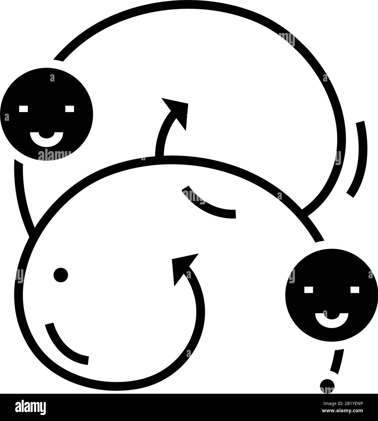 Kommunikative Fähigkeiten schwarzes Symbol, Konzeptabbildung, Vektor-Flachsymbol, Glyph-Zeichen. Stock Vektor