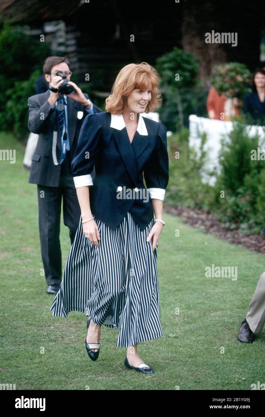 Sarah Ferguson, HRH Duchess of York, Polo, Windsor, England Juni 1989 Stockfoto