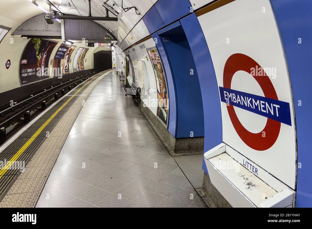 Großbritannien, England, London, U-Bahn-Station Embankment Stockfoto