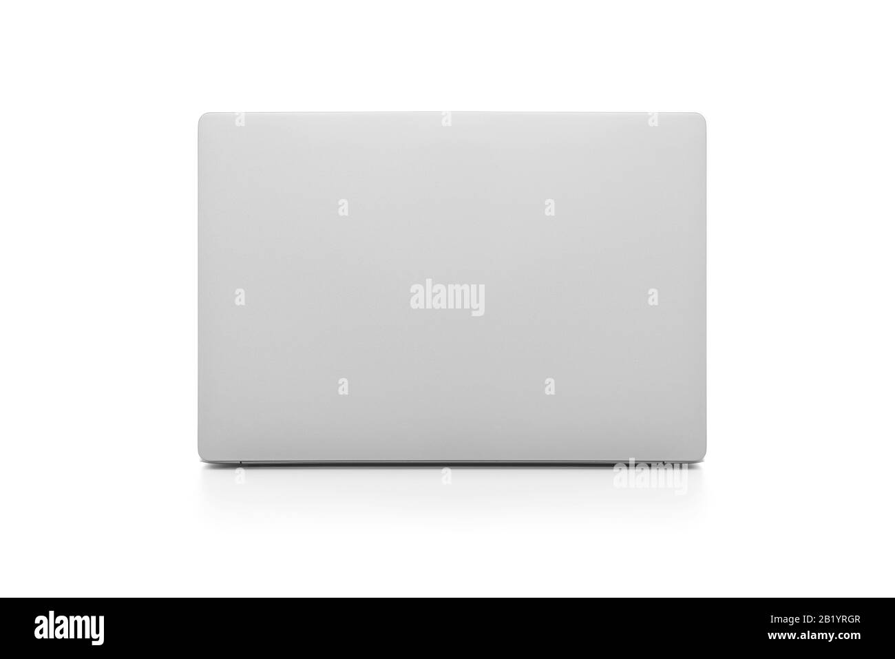 Laptop auf einem weißen Hintergrund. Stockfoto