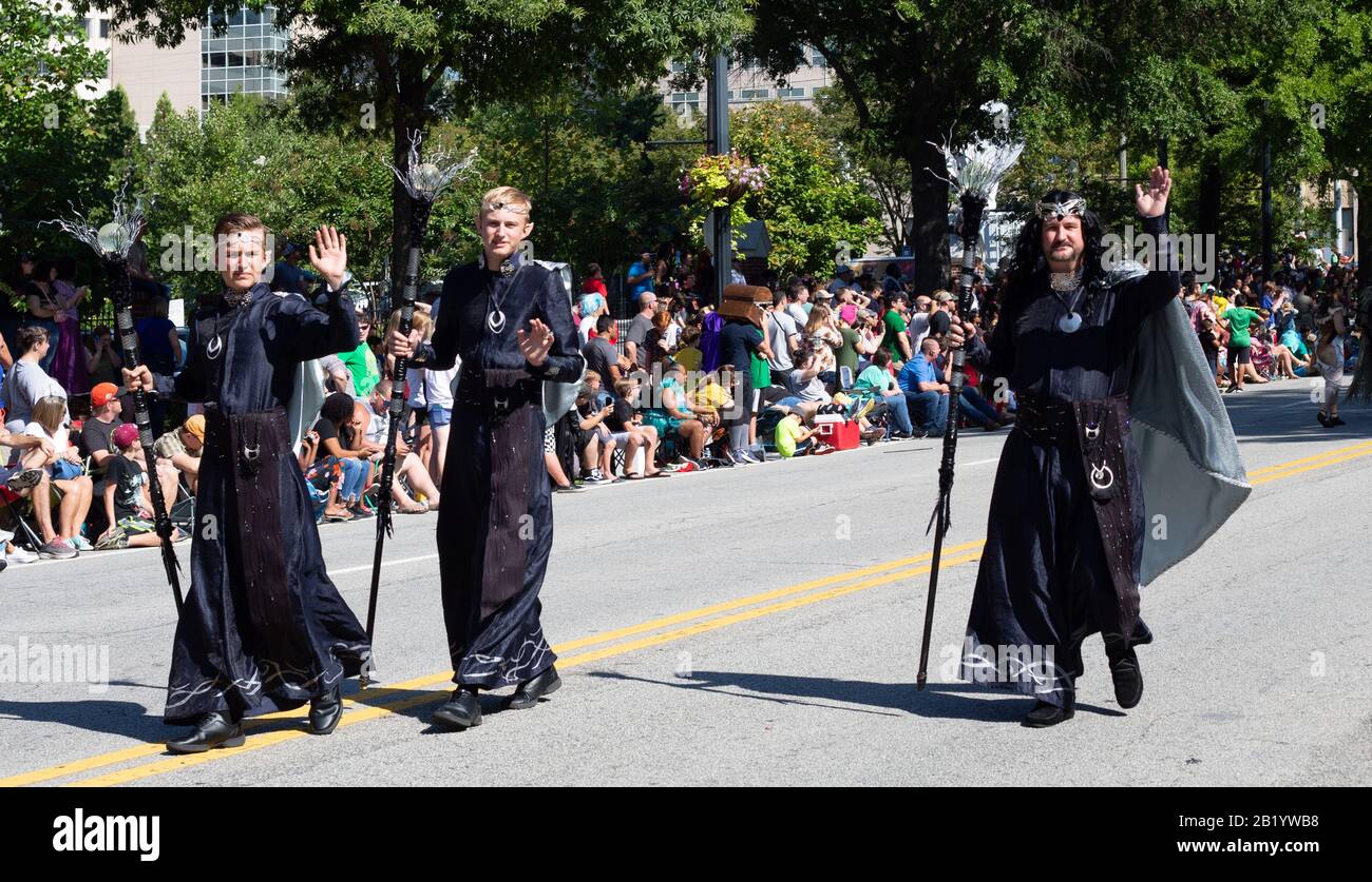 Elf Kings auf Parade Stockfoto