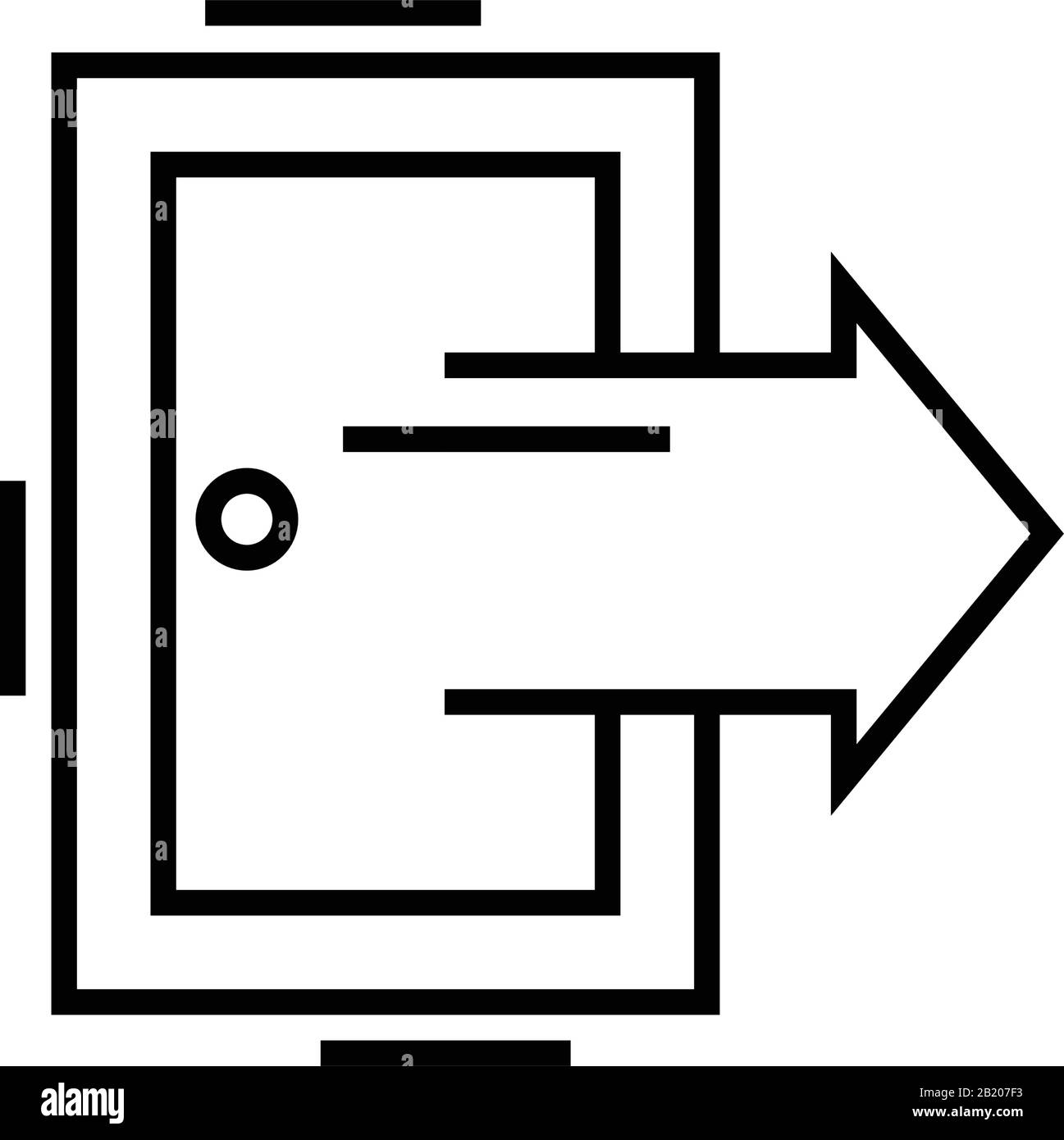 Symbol für die Außenkontur, Konzeptschild, Vektorgrafiken, lineares Symbol. Stock Vektor