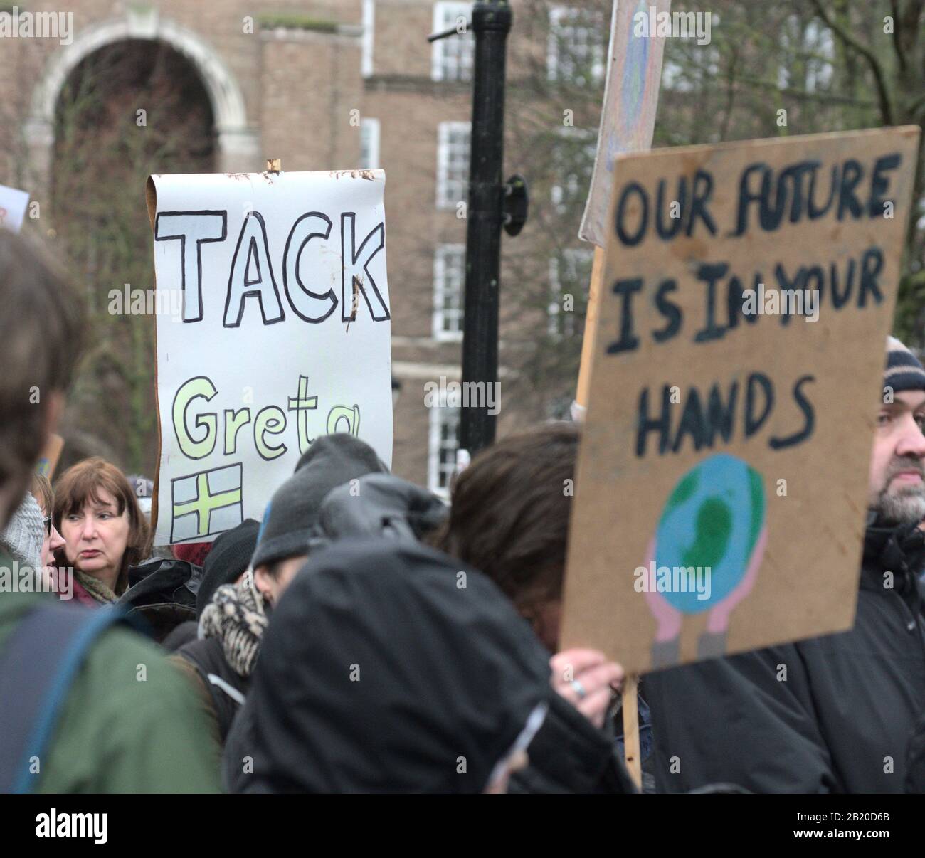 Die Veranstaltung "Youth Strike 4 Climate Bristol" auf College Green, Bristol, bei der Greta Thunberg und Mya-Rose Craig sprachen Stockfoto