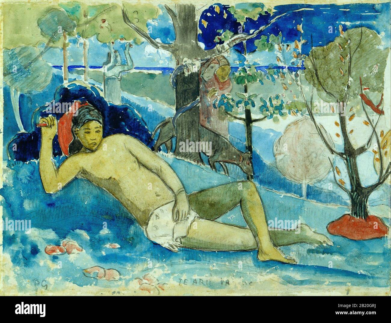 ) Gemälde des 19. Jahrhunderts von Paul Gauguin - Sehr hohe Auflösung und Qualitätsbild Stockfoto
