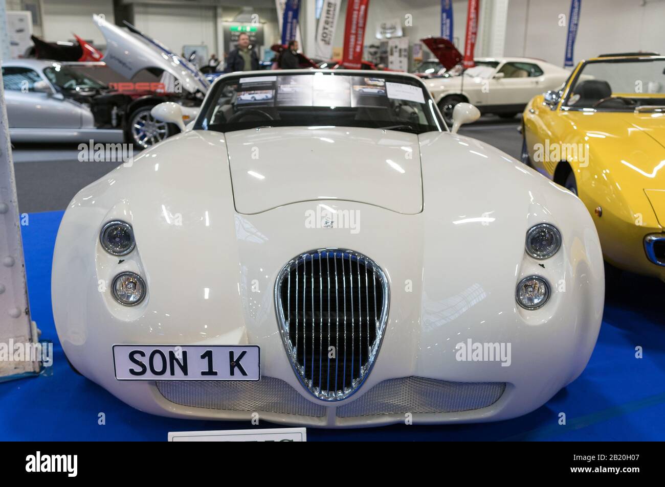 Ein deutsches Wiesmann Sportwagen Auf Der Classic Car Show London 2020 Stockfoto