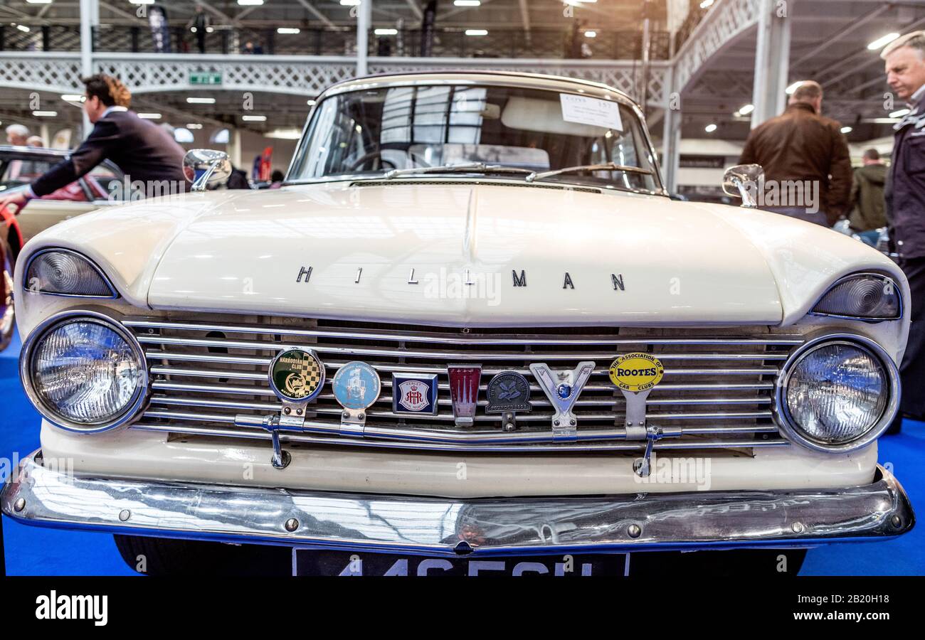 Ein Hillman Super Minx Auf Der Classic Car Show London 2020 Stockfoto