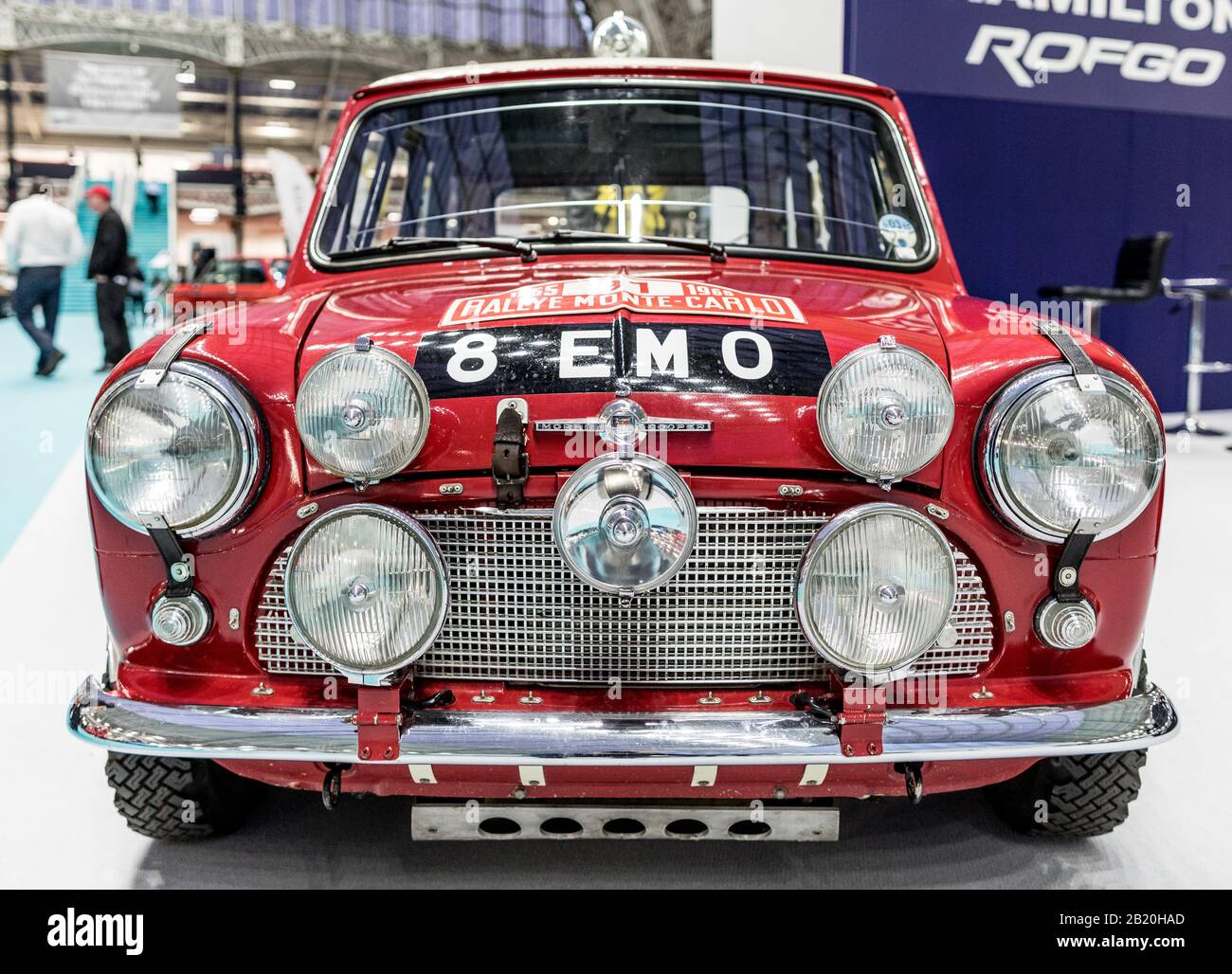 Mini Cooper's Monte Carlo Gewinner auf der Classic Car Show London 2020 Stockfoto