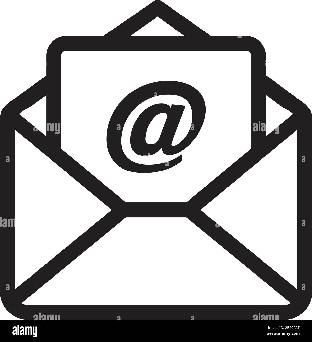 E-Mail, E-Mail-Symbol-Vorlage in schwarzer Farbe editierbar. E-Mail-, E-Mail-Symbol Symbol flache Vektorgrafiken für Grafik- und Webdesign. Stock Vektor