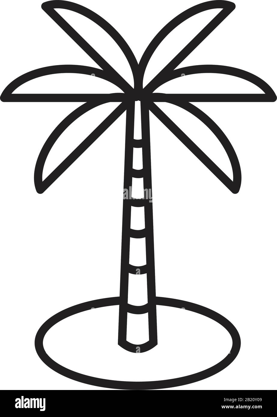 Palm Tree Icon Vorlage schwarz Farbe editierbar. Palm-Baum-Symbol Symbol flache Vektorgrafiken für Grafik- und Webdesign. Stock Vektor