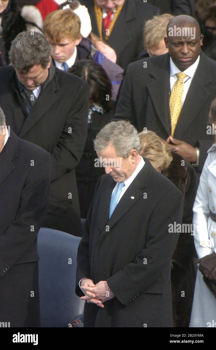 Washington, D.C., 20JAN05: Kapitolzeremonie für die Vereidigung von Präsident Bush für seine zweite Amtszeit. ©Bob Daemmrich Stockfoto