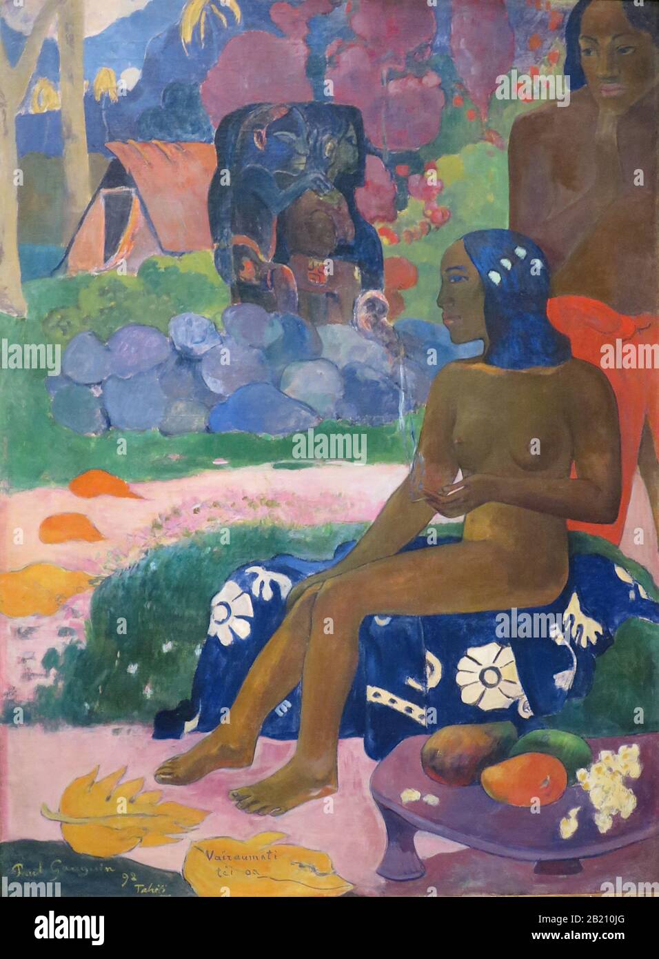 Ihr Name ist Vairaumatit (Vairumatit tei Oa) (1892) Gemälde des 19. Jahrhunderts von Paul Gauguin - Sehr hohe Auflösung und Qualitätsbild Stockfoto