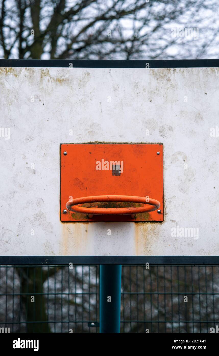 Outdoor-Basketballkorb Stockfoto