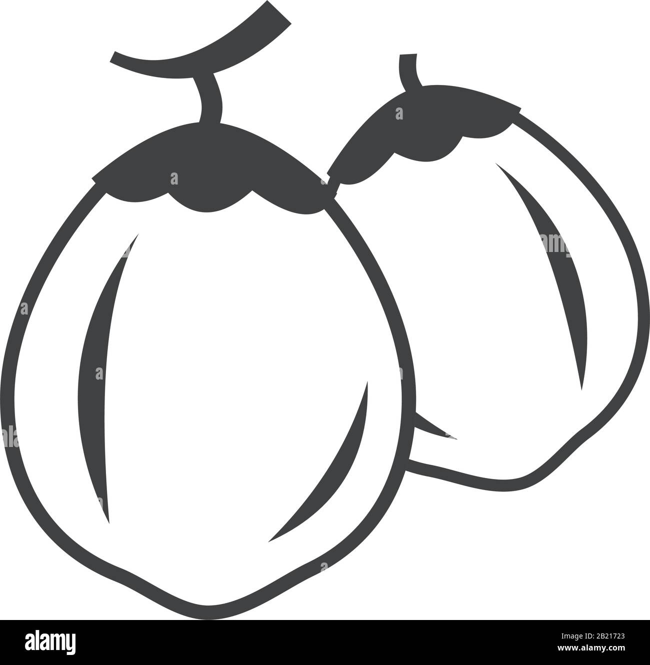 Frische Kokosnussicon Vorlage schwarz Farbe editierbar. Frische Kokosnusssymbol Symbol Flache Vektorgrafiken für Grafik- und Webdesign. Stock Vektor