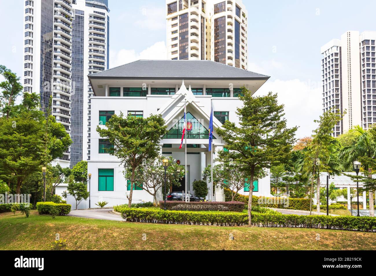 Royal Thai Botschaft, Singapur. Dieses Konsulat ist eines der ältesten in Singapur und befindet sich auf einem Prime Real Estate mitten in Singapur Stockfoto