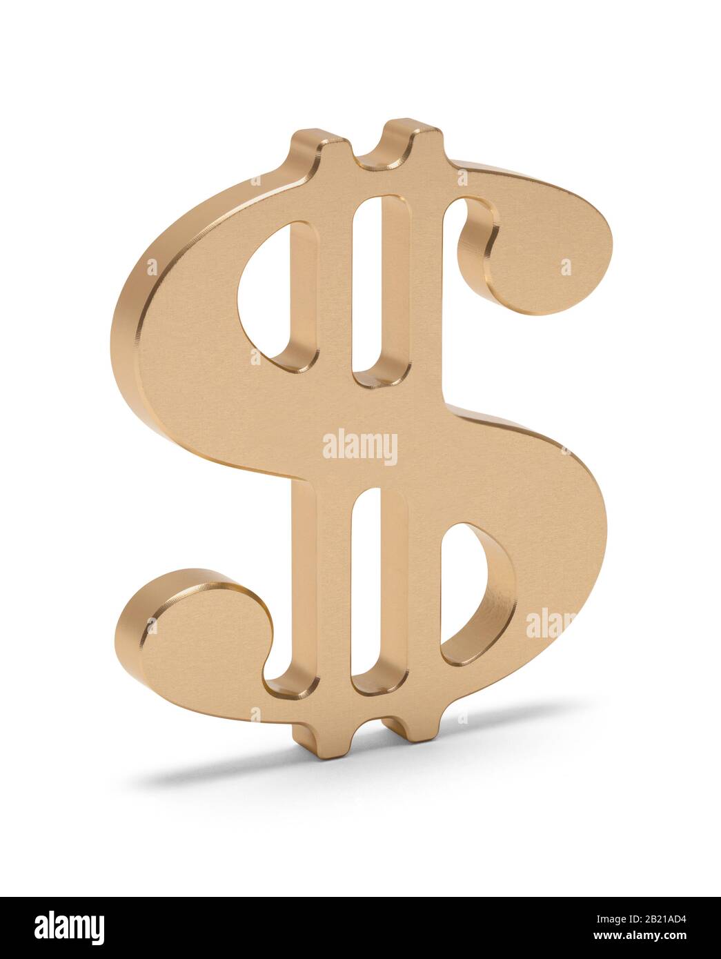 Gold Money Symbol Isoliert auf weißem Hintergrund. Stockfoto