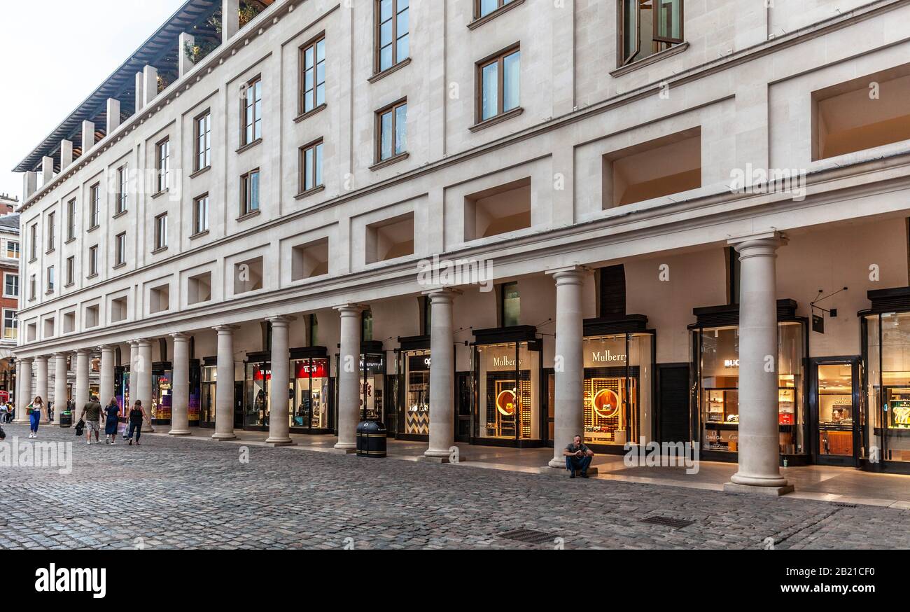 Frontfassade des Royal Opera House Arcade, Covent Garden, London, England, Großbritannien. Stockfoto