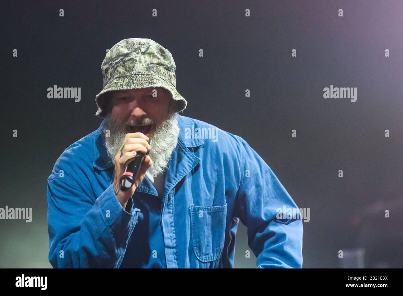 Riga, Lettland. Februar 2020. Fred Durst von der amerikanischen Band LIMP BIZKIT tritt in der Arena Riga auf. Credit: Gints Ivuskans/Alamy Live News Stockfoto