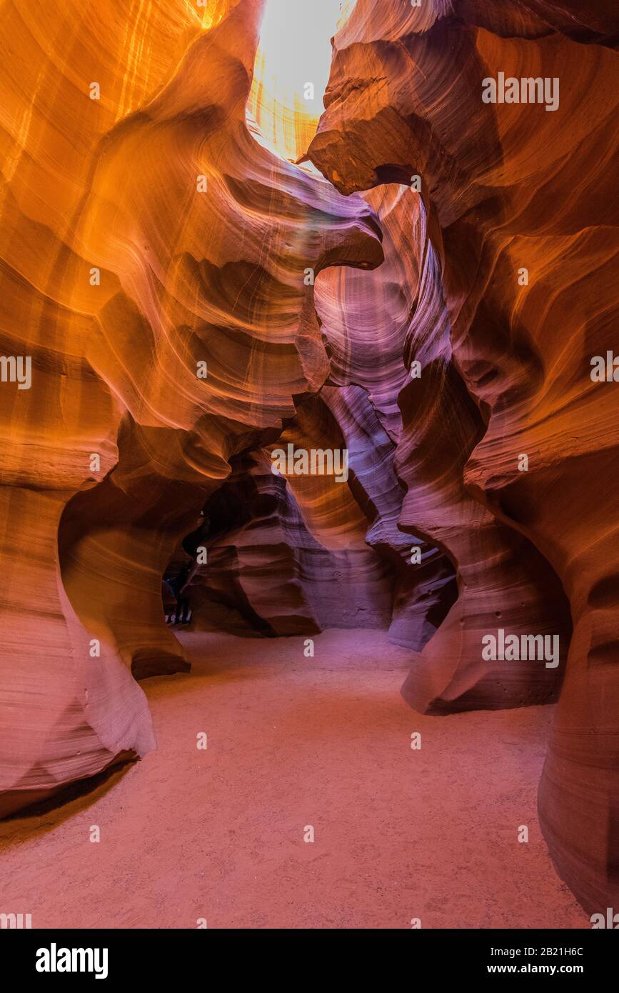 Fantastischer Blick auf Antelope Canyon Arizona United States. Stockfoto