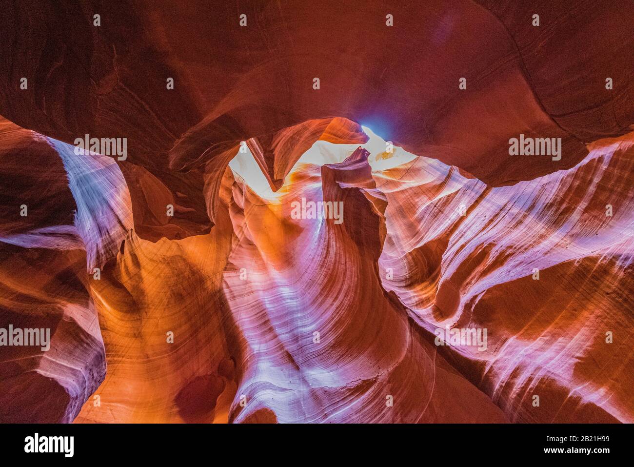 Fantastischer Blick auf Antelope Canyon Arizona United States. Stockfoto