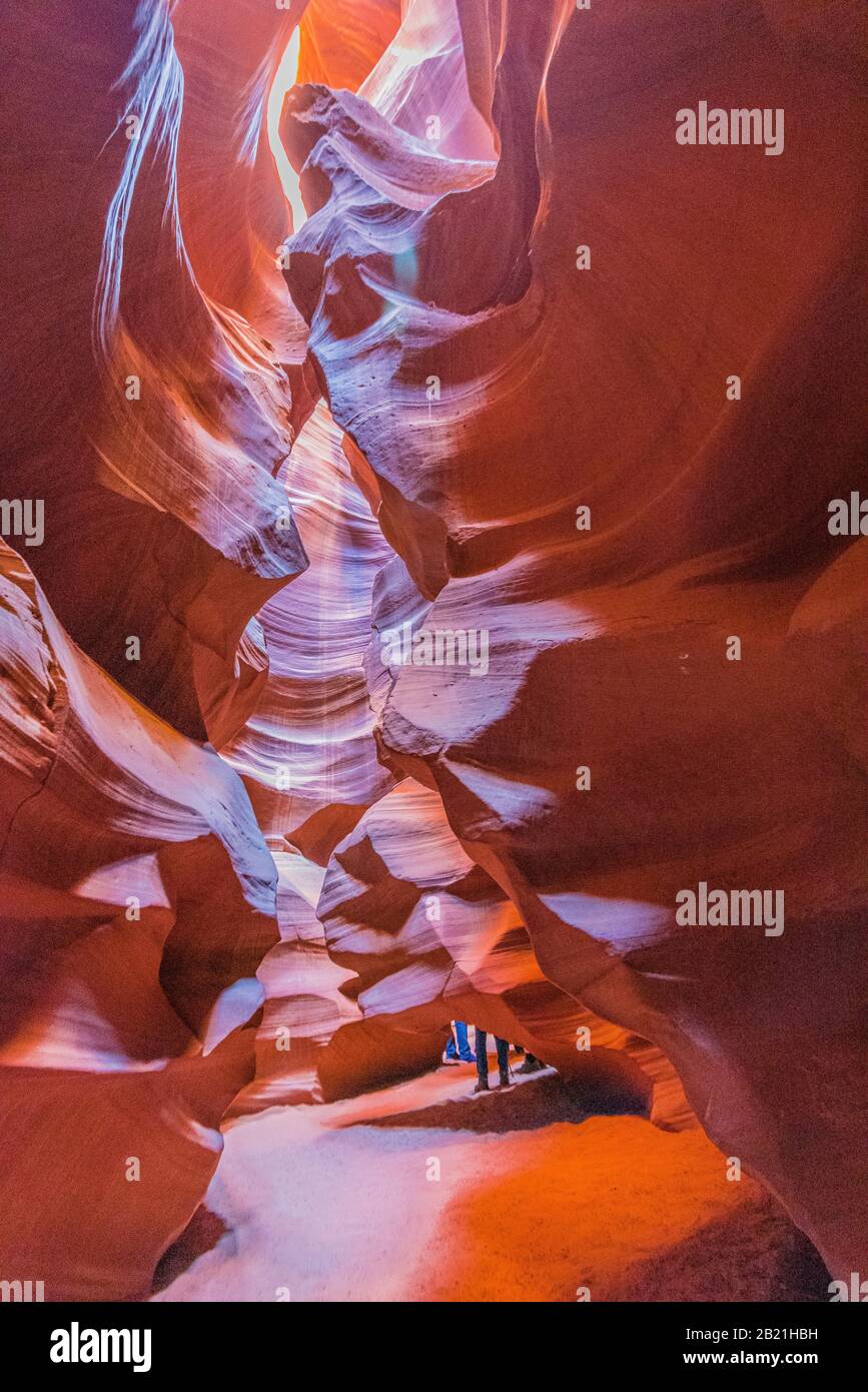 Fantastischer Blick auf Antelope Canyon Arizona United States. Stockfoto