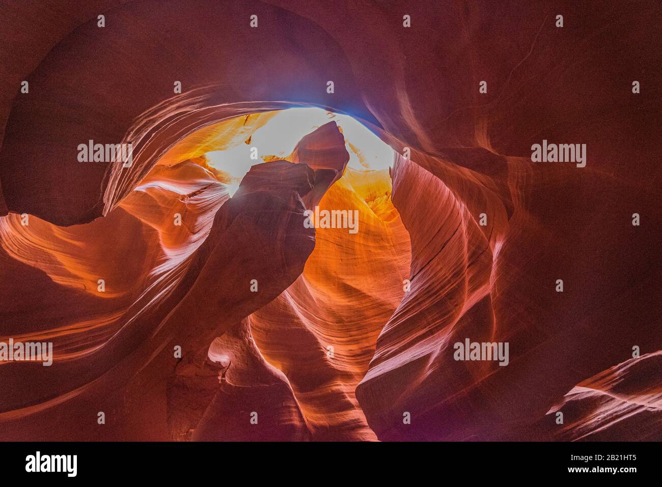 Fantastischer Blick auf Antelope Canyon Arizona United States. Stockfoto