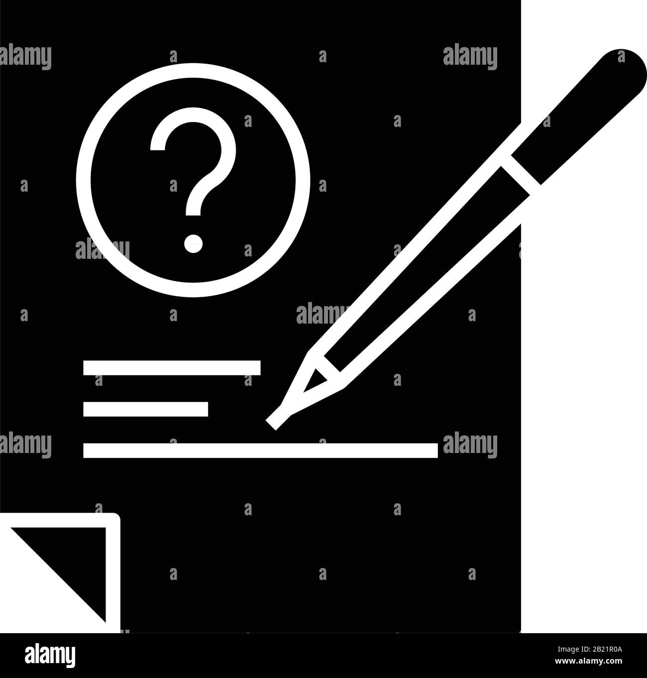 Schwarzes Decition Symbol, Konzeptabbildung, Vektor-Flachsymbol, Glyph-Zeichen. Stock Vektor