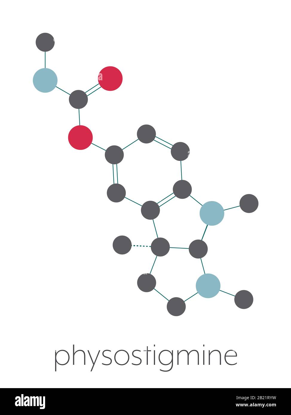 Physikalisch-alkaloidisches Molekül, Abbildung Stockfoto