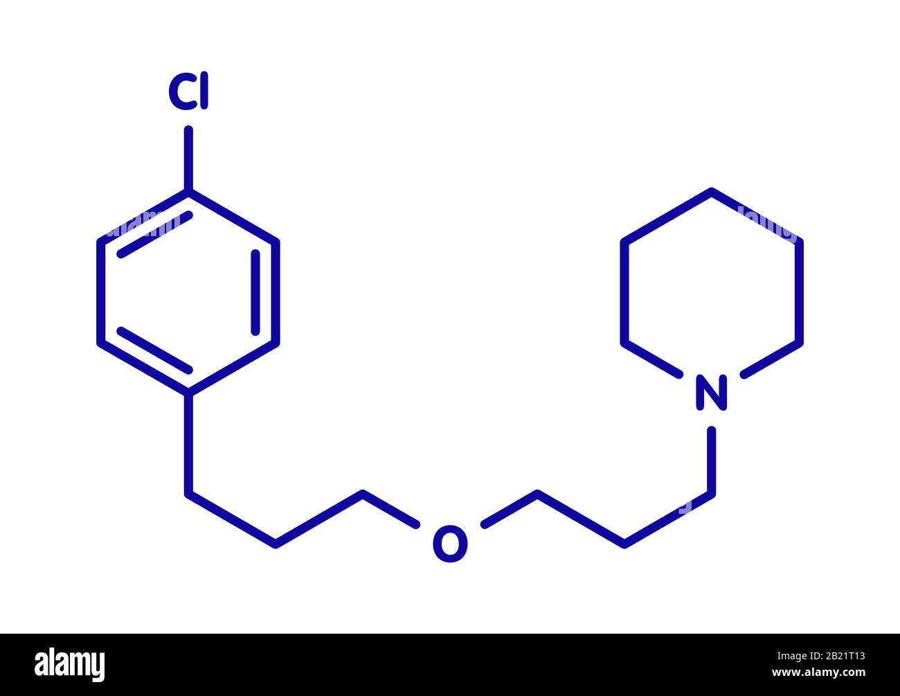 Pitolisant Narcolepsy Drug Molecule, Illustration Stockfoto