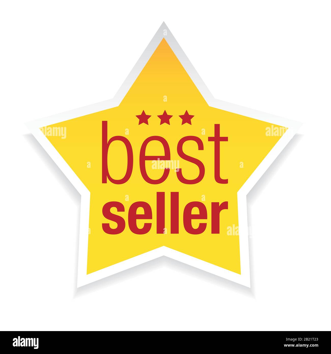 Bestsellersymbol Star isoliert Stock Vektor