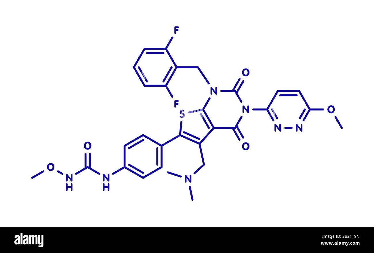 Relugolix Drug Molecule, Illustration Stockfoto