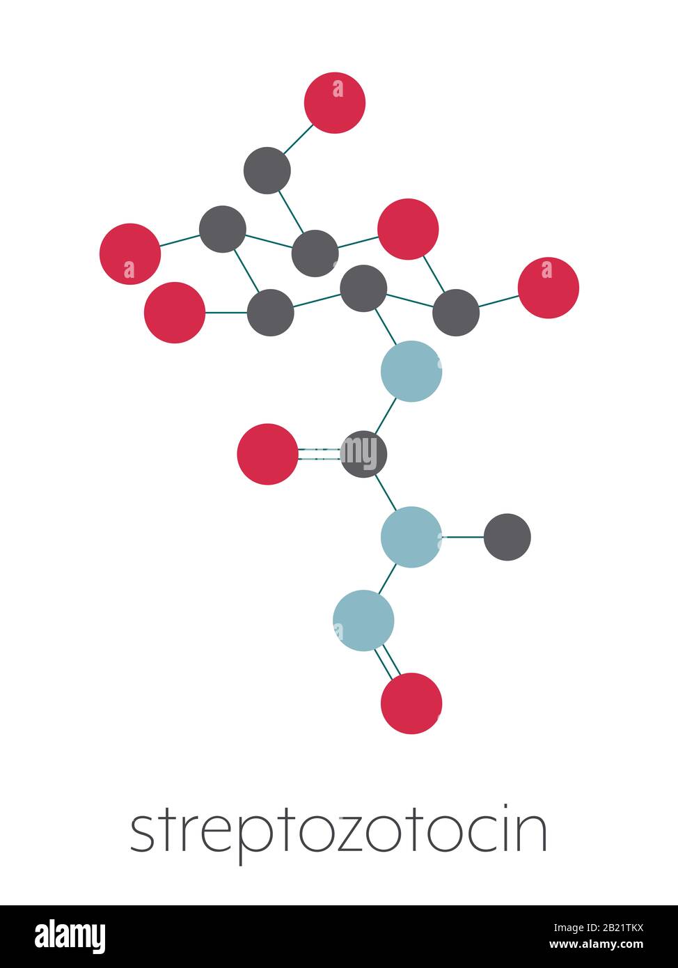 Streptozotocin Krebsmedikament Molekül, Abbildung Stockfotografie Alamy