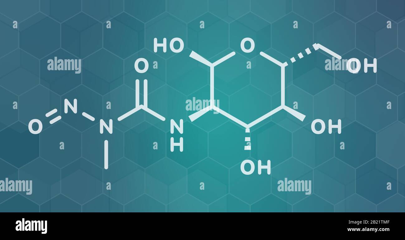 Streptozotocin Krebsmedikament Molekül, Abbildung Stockfotografie Alamy