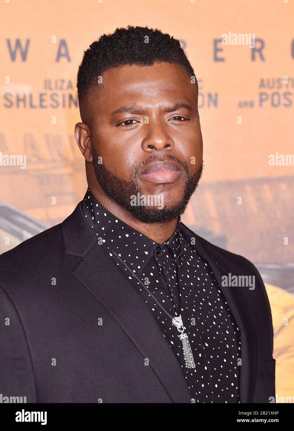 Westwood, CA - 27. FEBRUAR: Winston Duke besucht die Premiere von Netflix's "Spenser Confidential" im Regency Village Theatre am 27. Februar 2020 in Westwood, Kalifornien. Stockfoto