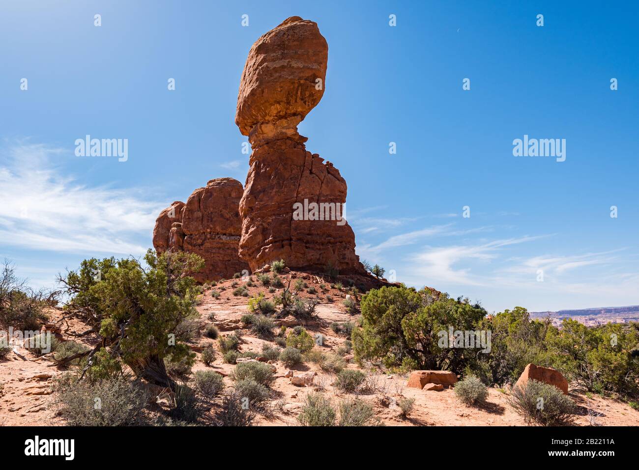Schöner Balanced Rock am sonnigen Tag im Arches National Park Utah United States. Stockfoto