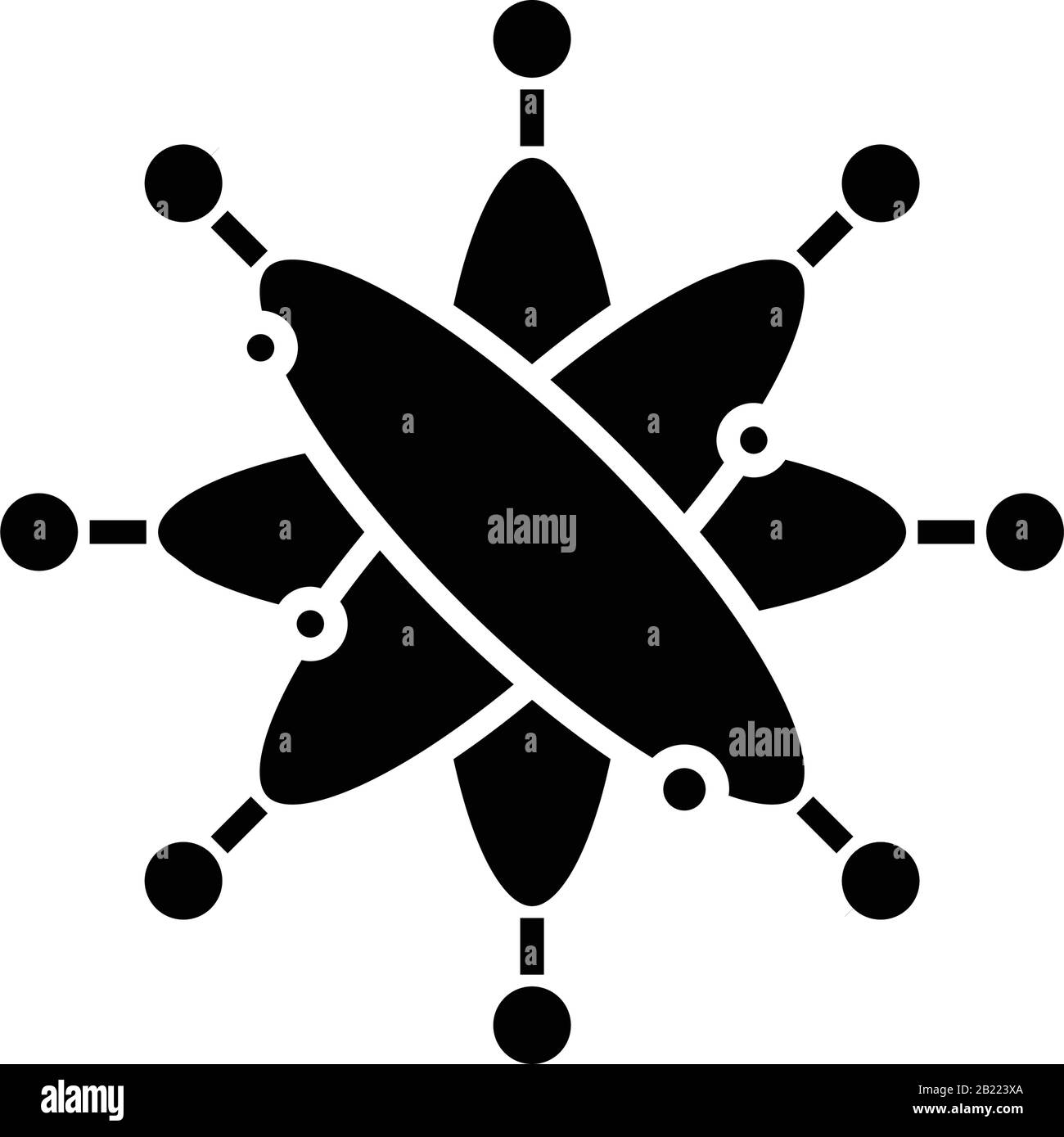 Schwierige Verbindung schwarzes Symbol, Konzeptabbildung, Vektor-Flachsymbol, Glyph-Zeichen. Stock Vektor