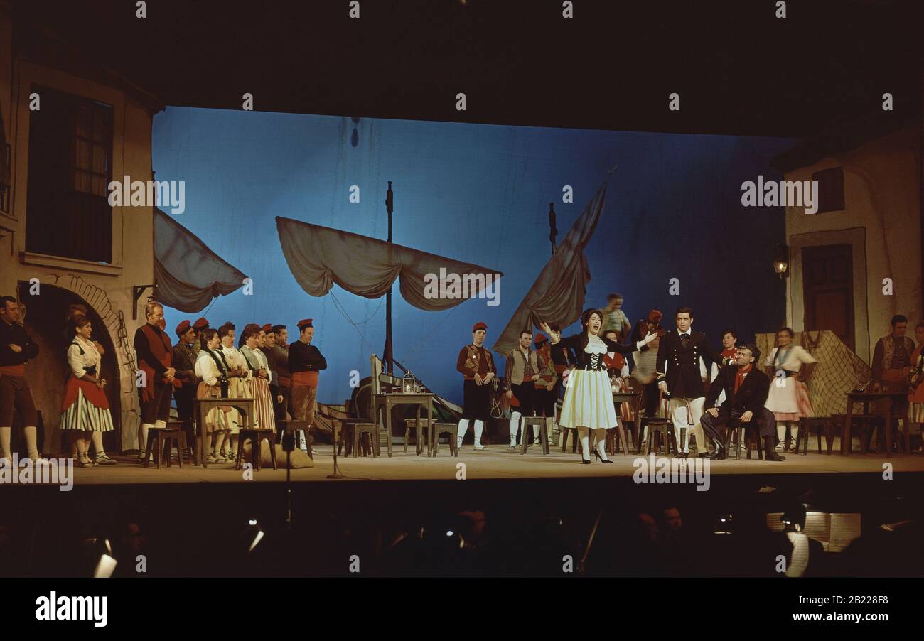 ESCENA DE LA OPERA MARINA - FOTO AÑOS 60. Stockfoto