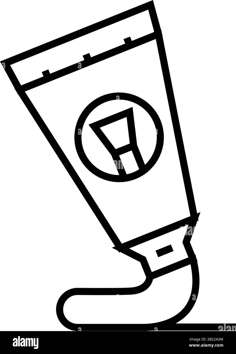 Symbol für Öllacklinie, Konzeptschild, Konturvektorabbildung, lineares Symbol. Stock Vektor