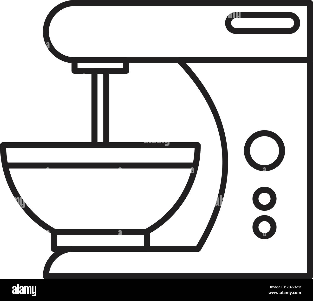 Bildvorlage für Küchenmaschine schwarz Farbe editierbar. Symbol für Küchenmaschine Symbol Flat Vector Illustration für Grafik- und Webdesign. Stock Vektor