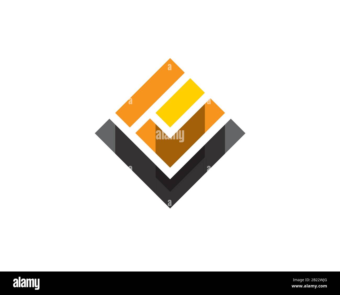 Quadrat drehen diagonalen Monogramm Anagramm Briefmarke Logo des Buchstabens L E C U W I J Y V Stock Vektor