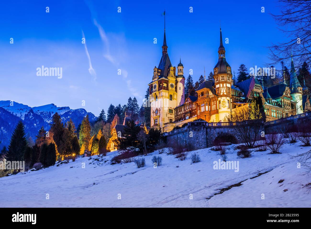 Schloss Peles Muntenia Region, Rumänien. Sinaia, Prahova County. Stockfoto