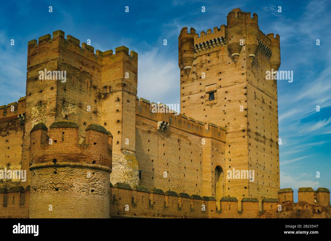 Medina del Campo, Provinz Valladolid, Kastilien und León, Spanien. Schloss La Mota. Castillo de la Mota. Stockfoto