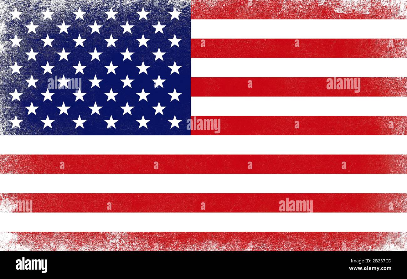 USA-Flaggenhintergrund-Grunge-Stil Stockfoto