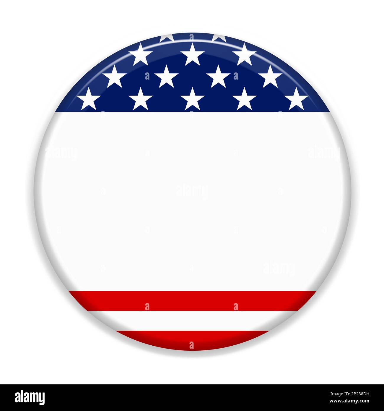 US-Wahlhintergrund, für Pin, Badge, Wahlkampf-Taste. Stockfoto